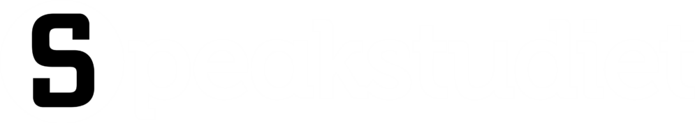 Speakstudiet logo hvid